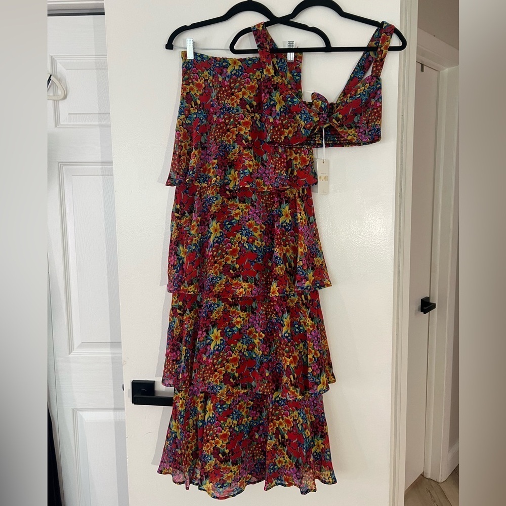NWT Show Me Your MuMu SET Kaden Crop Top & Katrina Swing Skirt - Garden - XS - Picture 3 of 14